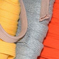 Flat Cotton Cord 12mm 5 Colors x 25 Meter Bundle Package