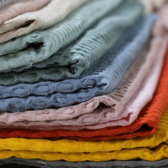 Tissu Piqué Gaufré Rugueux Rose - (Tissu Piqué Gaufré)