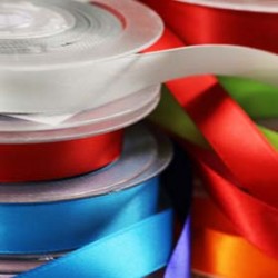 Satin Ribbon 16mm 5 Colors x 25 Meter Bundle Package