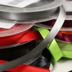 Satin Ribbon 9mm 5 Colors x 25 Meter Bundle Package