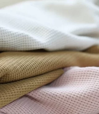 Waffle Jersey Fabric in various colours
