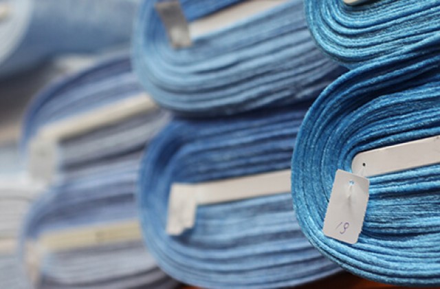 Fabrics in warehouse