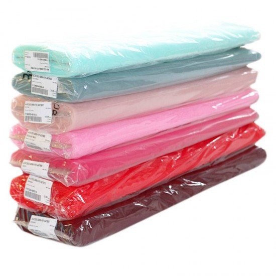 Feintüll Stoff 300CM Breit 7 Farben 25 Meter Paket  - (Braut Tüll Stoffe 300cm Breit)
