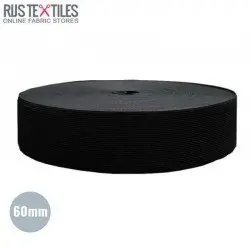 Nastro Elastico Intrecciato 60mm Nero
