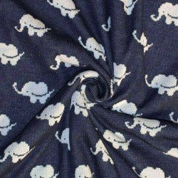 Big Knit Jacquard Fabric - Elephant Navy