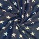 Big Knit Jacquard Stof - Sterren Marine - (Decoratiestoffen)