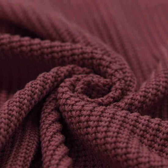 Big Knit Fabric Bordeaux