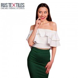 Deluxe Stretch Satin Fabric Dark Green 