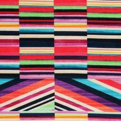 Digital Print Viscose Jersey - Abstract Stripes