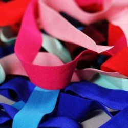 Elastic Edging Ribbon Mat 20mm 5 Colors x 25 Meter Bundle Package