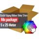 Elastic Edging Ribbon Shiny 17mm 5 Colors x 25 Meter Bundle Package - (Elastic Bias Binding)