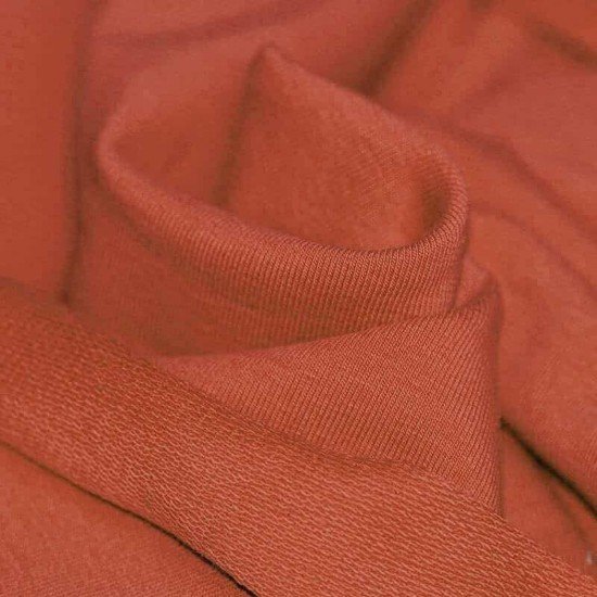Sommersweat Stoff Gebrannte Orange - (Sommersweat Stoff)