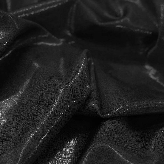 Hologramm Lycra Stoff Mystic Schwarz - (Hologramm Stoffe)
