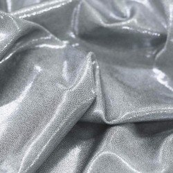 Hologram Lycra Fabric Mystic Silver Grey