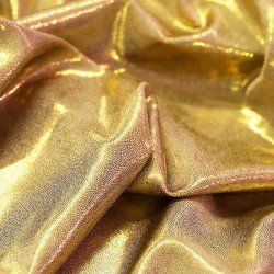 Hologram Lycra Fabric Mystic Gold