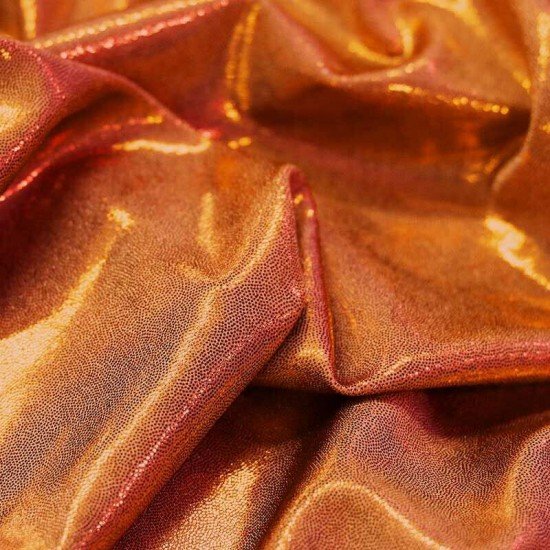 Hologram Lycra Fabric Mystic Orange - (Hologram Fabric)