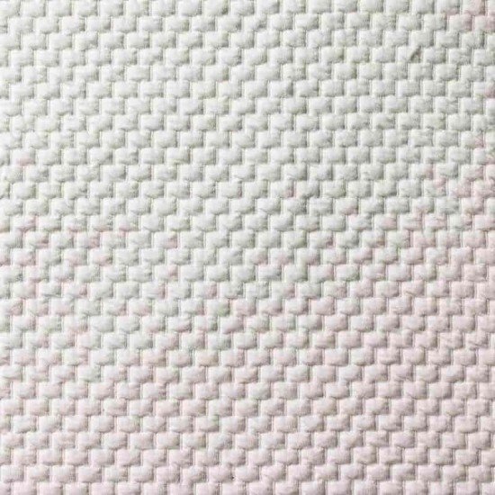 Gebreide Jacquard Stof Baksteen Patroon Ecru - (Stoffen Outlet)