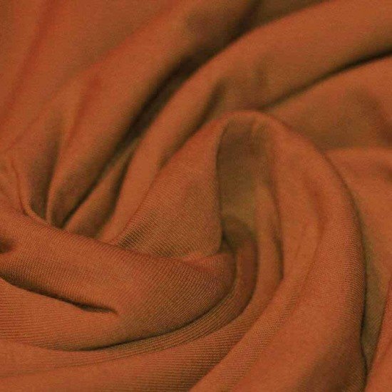 Tissu Coton Jersey Cognac - (Tissu Jersey Coton)