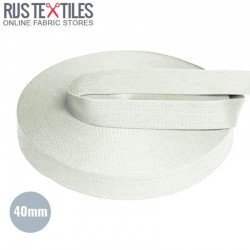 Belt Webbing Cotton Ecru 40mm (Per Meter)
