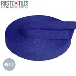 Belt Webbing Cotton Cobalt 40mm (Per Meter)