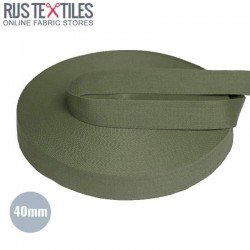 Belt Webbing Cotton Army Green 40mm (Per Meter)