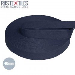 Belt Webbing Cotton Navy 40mm (Per Meter)