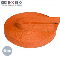 Belt Webbing Cotton Orange 40mm (Per Meter)