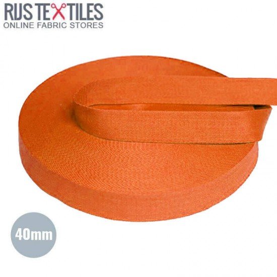 Tassenband Katoen Oranje 40mm (Per Meter) - (Tassenband)