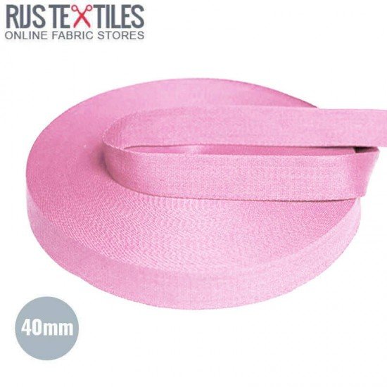 Tassenband Katoen Roze 40mm (Per Meter) - (Tassenband)