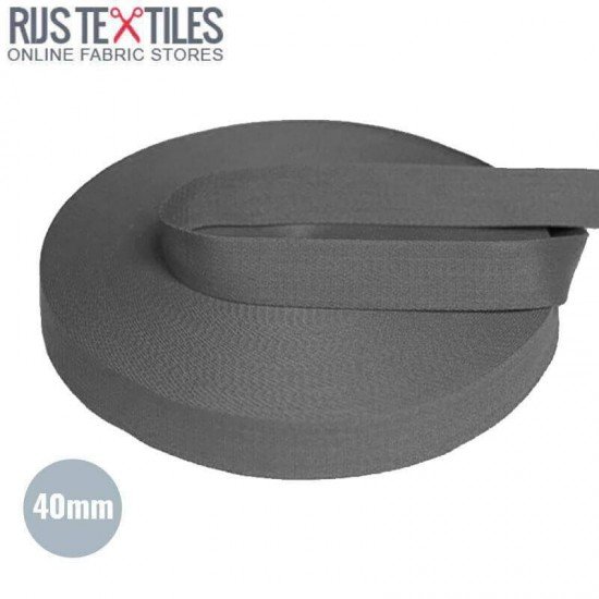 Nastro Di Cotone Cintura Grigio Scuro 40mm (Al Metro) - (Nastro Cintura)