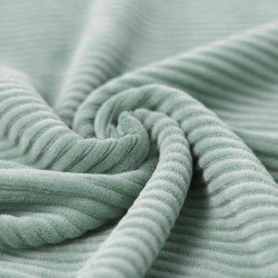 Big Knitted Corduroy Jersey Fabric Sea Green