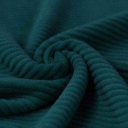 Big Knitted Corduroy Jersey Fabric Dark Green