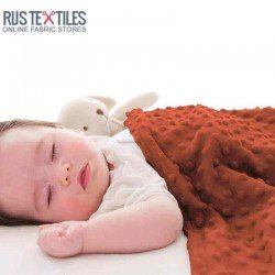 Minky Fleece Fabric Burnt Orange