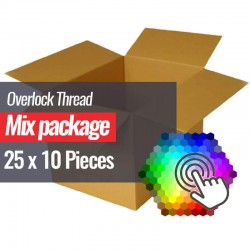 Overlock Thread Package 25 Colors x 10 Pieces