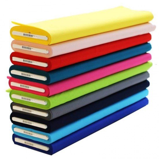 Poplin Cotton Fabric 10 Colors 15 Meters Package Poplin Cotton Fabric 10 Colors 15 Meters Package