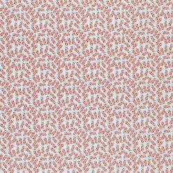 Cotton Poplin Digital Print - Small Olive Branch Burnt Orange