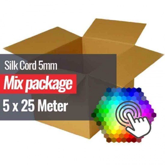 Meubelkoord 5mm 5 Kleuren x 25 Meter Bundel Pakket - (Fournituren)