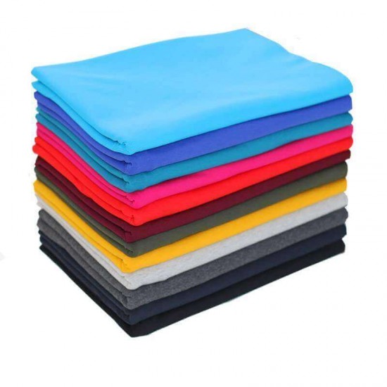 Baumwolljersey Stoff 12 Farben 2 Meter Paket  - (Baumwolljersey Uni)