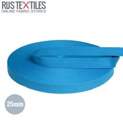 Belt Webbing Cotton Aqua 25mm