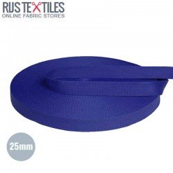 Belt Webbing Cotton Cobalt 25mm