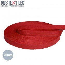 Belt Webbing Cotton Red 25mm