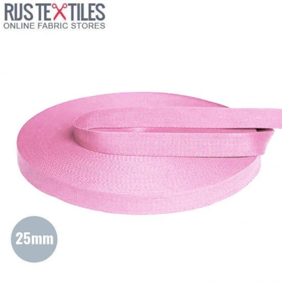 Nastro Di Cotone Cintura Rosa 25mm - (Nastro Cintura)