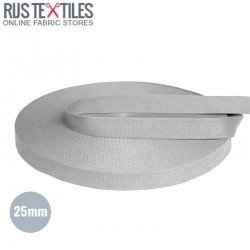 Belt Webbing Cotton Light Grey 25mm