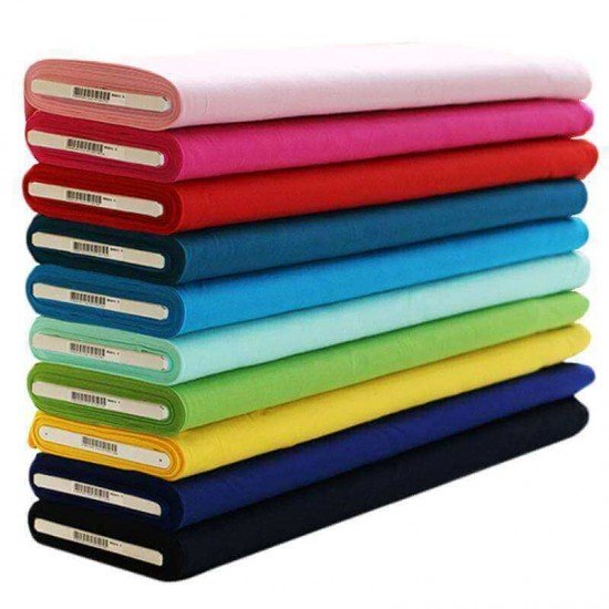 Baumwolljersey Stoff 10 Farben 6 Meter Paket  - (Baumwolljersey Uni)