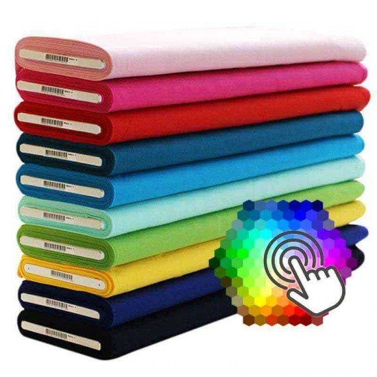 Baumwolljersey Stoff 10 Farben 6 Meter Paket  - (Baumwolljersey Uni)