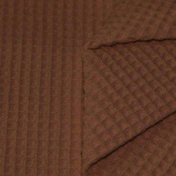 Waffle Pique Fabric Light Brown