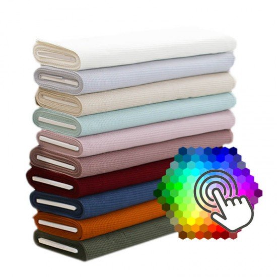 Tessuto Piquet Di Cotone 10 Colori 6 Metri Pacchetto  - (Tessuti Piquet Di Cotone)
