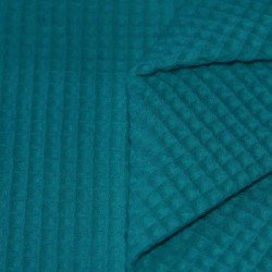 Waffle Pique Fabric Petrol