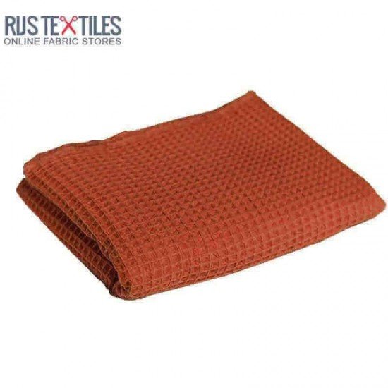 Tessuti Piquet Di Cotone Arancione Bruciato - (Tessuti Piquet Di Cotone)