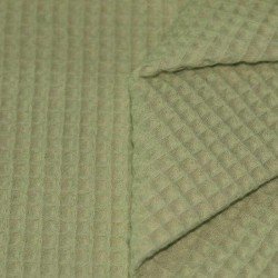Waffle Pique Fabric Olive